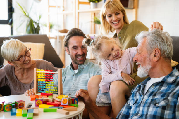 istock Cheerful multi-generation family having fun while spending time together at home. 1502289649
