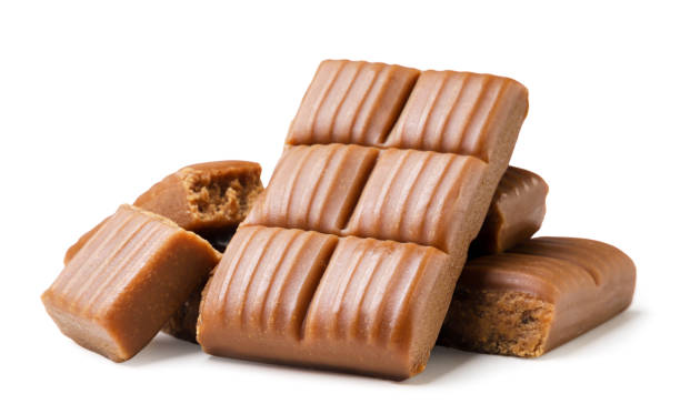istock Heap of candy toffee on a white background. Isolated 1502307059
