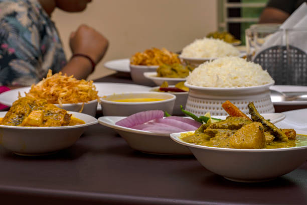istock Authentic delicious bengali foods served in white pots. 1502312794