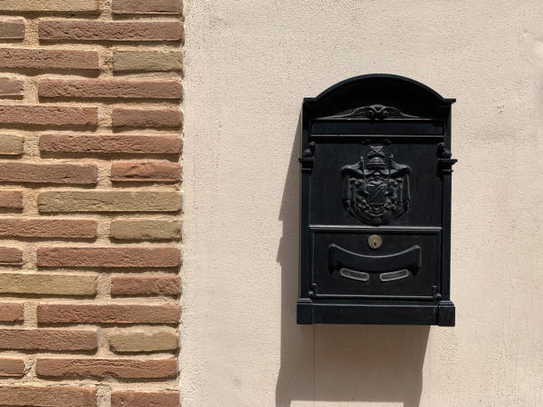 istock European style black mailbox stuck on a cement wall 1502319328
