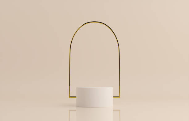 istock Product Podium - Beige Podium, Beige Background. 3D Illustration 1502326281
