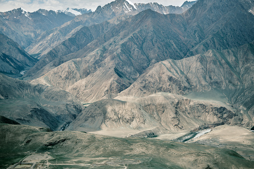 Aerial view of East Tien Shan mountains