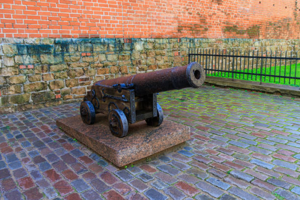 istock Riga. Old cannon at the city wall. 1502343189