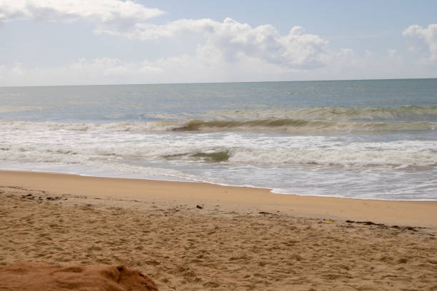 istock Trancoso Beach in a sunny day. Brave waves 1502347453