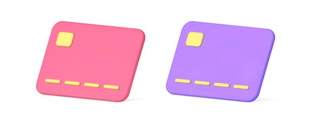 istock Banking card cashless purchase shopping e money payment banking service 3d icon set realistic vector 1502387560