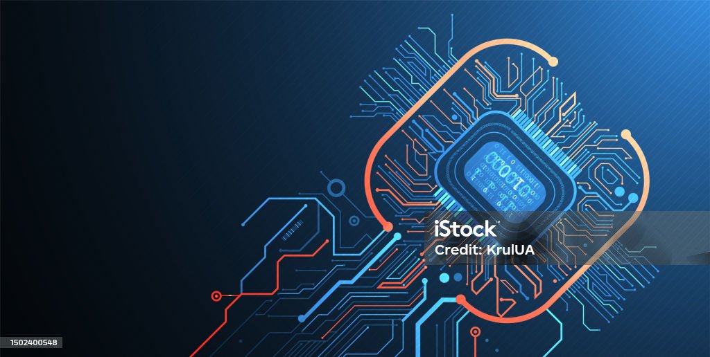 Topic Cpu Abstract Background On Technological And Scientific Topics Cpu Concept ...