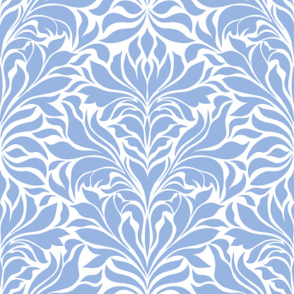 Floral damask seamless pattern. Vintage floral wallpaper.