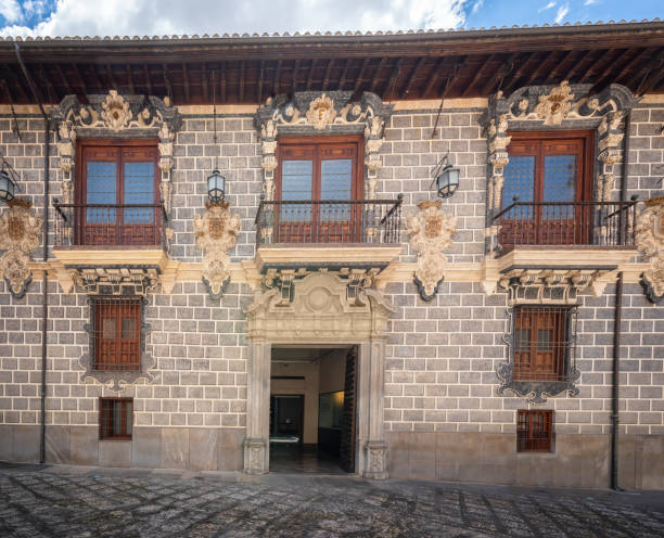 madrasa palace (palacio de la madraza) - 그라나다, 안달루시아, 스페인 - 그라나다 대학교 뉴스 사진 이미지