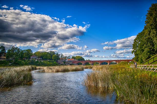 istock Kuldiga. Kuldiga brick bridge. 1502414479