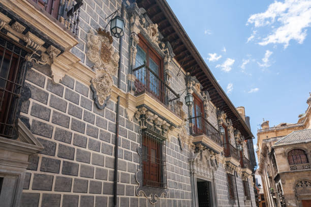 madrasa palace (palacio de la madraza) - 그라나다, 안달루시아, 스페인 - 그라나다 대학교 뉴스 사진 이미지