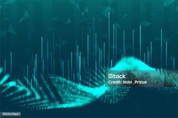 Abstract Technology Big Data Visualization Stock Illustration ...