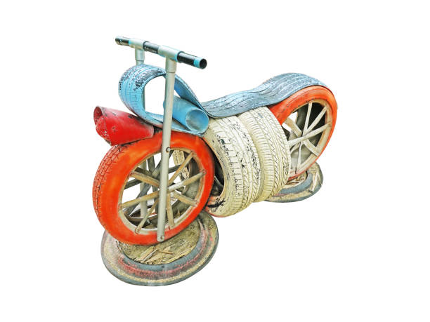 istock Toy motorcycle made from tires 1502425848
