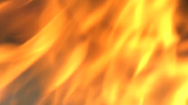 Close-Up Of Campfire Flames Outdoors