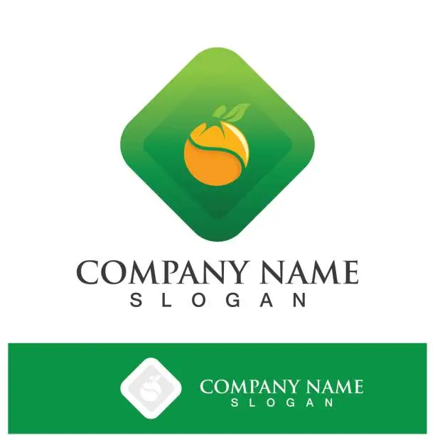 Vector illustration of Orange logo design vector icon illustration design