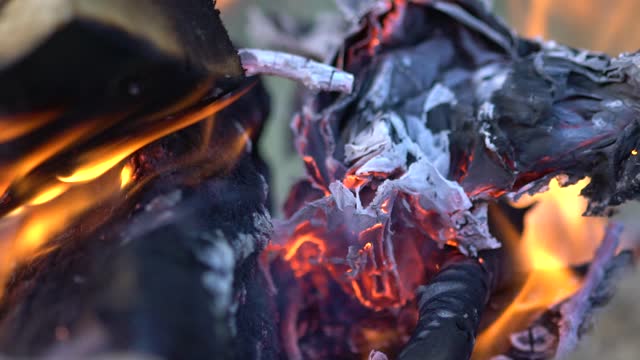 Close-Up Of A Campfire Outdoors