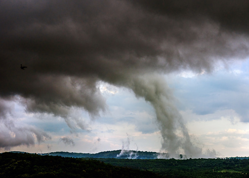 Tornado over the valley