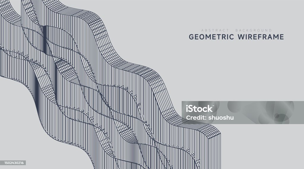 Line Structure Pattern Abstract Geometric 3d Line Structure Wireframe Pattern Background For ...
