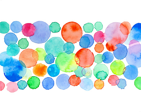 colorful watercolor circles pattern background