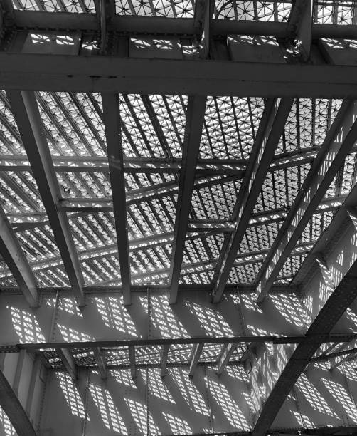 istock Bridge with shadows and light and black and white 1502435866