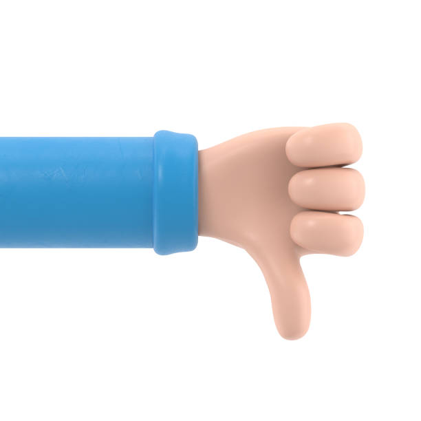 istock Cartoon Gesture Icon Mockup. Cartoon character hand rock on gesture. 3D rendering on white background. 1502436211