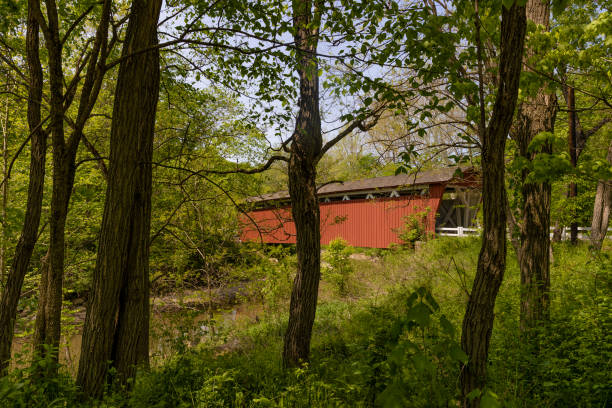 istock Everett Covered Bridge in Penisula, Ohio, USA 1502436229