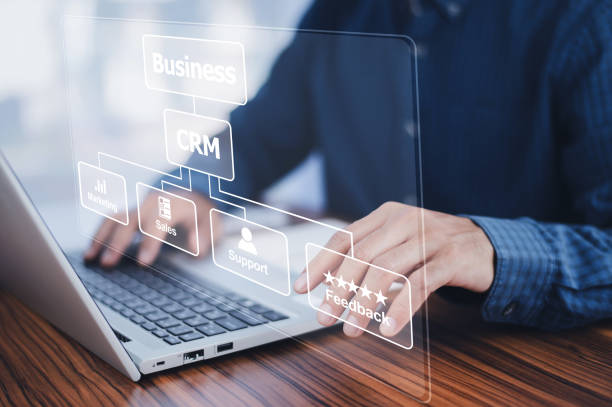 istock CRM Customer Relationship Management concept, Businessman using CRM software for business marketing, Customer management. 1502436765