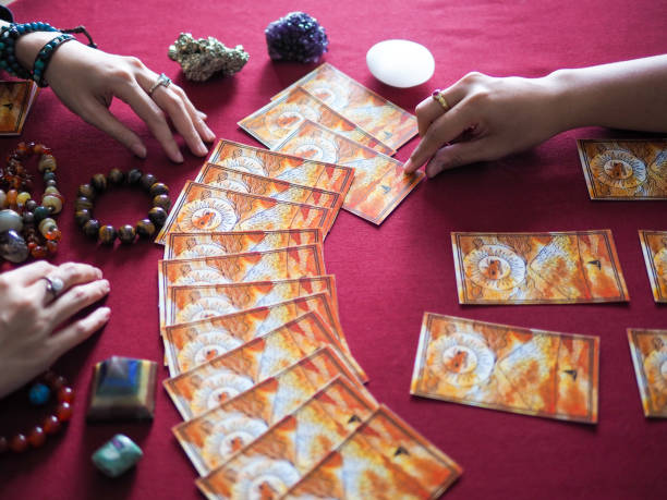 istock tarot card magic reading fortune esoteric teller witchcraft astrology divination gypsy card forecaster abstract symbol watercolor painting illustration art design selective focus 1502447097
