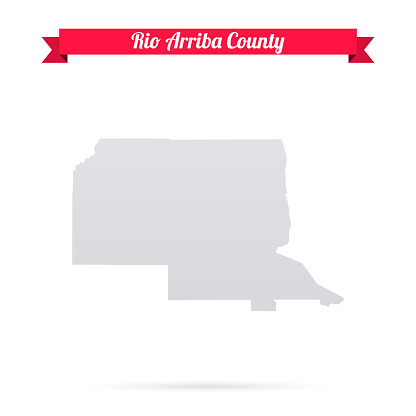 ニューメキシコ州リオアリバ郡白い背景に赤いバナーの地図 アイコンのベクターアート素材や画像を多数ご用意 アイコン, アメリカ合衆国