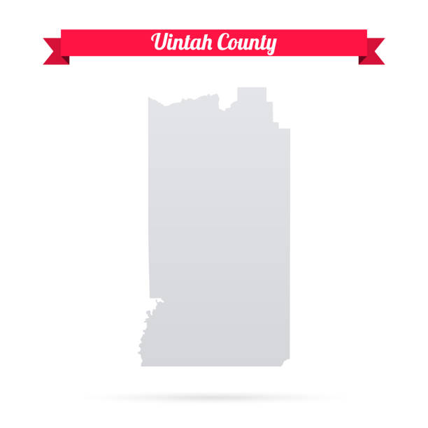 Uintah County, Utah. Map on white background with red banner Map of Uintah County - Utah, isolated on a blank background and with his name on a red ribbon. Vector Illustration (EPS file, well layered and grouped). Easy to edit, manipulate, resize or colorize. Vector and Jpeg file of different sizes. vernal utah stock illustrations