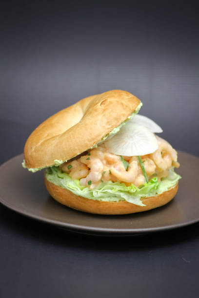 istock Shrimp and avocado bagel 1502452491