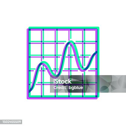 istock Curve chart. Icon with two color overlay on white background 1502455509