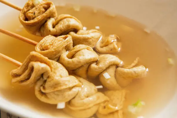 Skewered Oden, Soup made with fish cakes