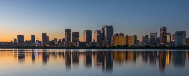 Umeda, Osaka, Japan from across the Yodogawa Rive