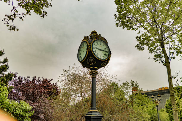 istock Bucharest. Romania.Clock In Piata Unirii Square. 1502459591