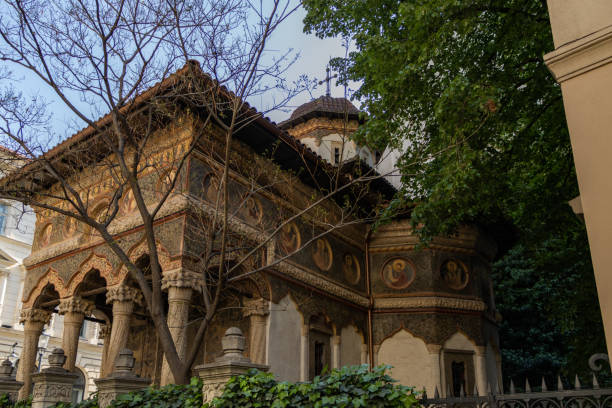 istock Bucharest, Romania. Old Stavropoleos Church. 1502460264