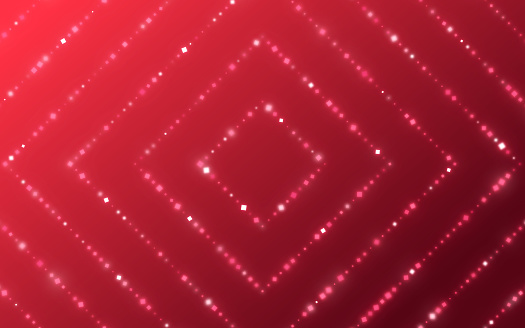 Red glow sparkle square rectangle modern Christmas Valentine's holiday background pattern abstract.