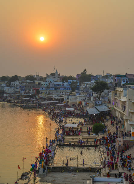 istock Pushkar lake and the town 1502473426