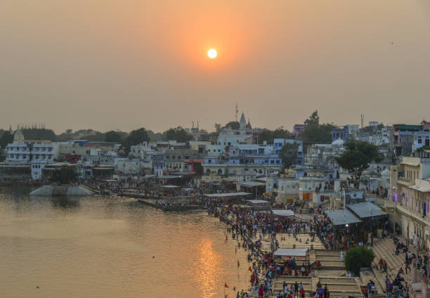 istock Pushkar lake and the town 1502473436