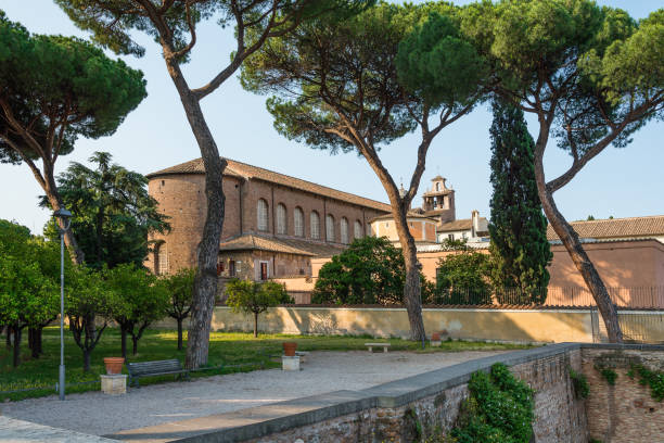 istock Basilica Santa Sabina at Avantine Hill, Rome surrounded by trees. 1502473519