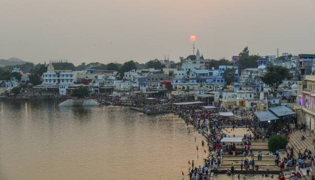 istock Pushkar lake and the town 1502473530