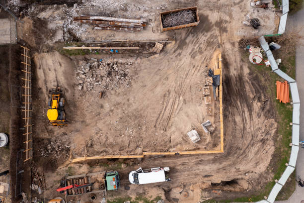 istock Drone photography of construction site during summer day. 1502473965