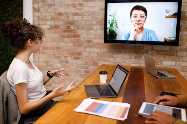 istock Team having an online business meeting 1502518067