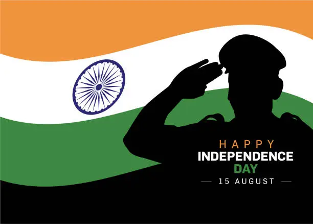 Vector illustration of 76th independence day of India vector