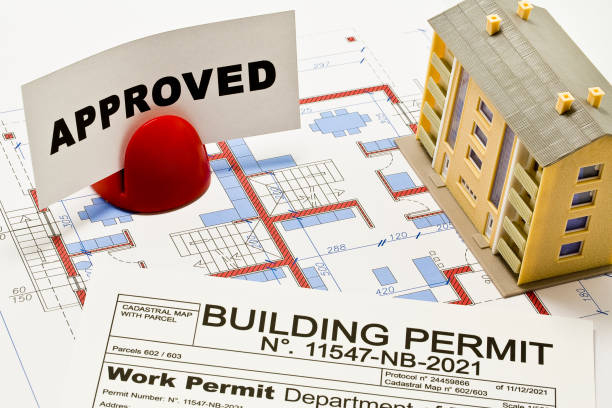 istock Approved Buildings Permit concept with approved residential building project and condominium residential building 1502532248