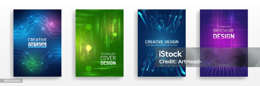 Technology Cover Sample Contemporary Technology Cover Design Brochure Digital Template Abstract ...