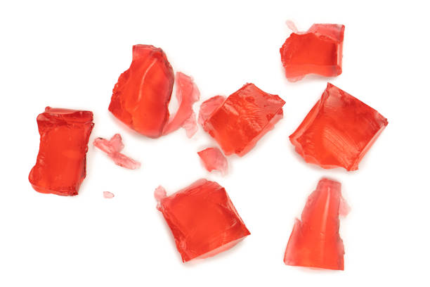 istock Sweet fruit jelly dessert isolated on a white background. 1502535410