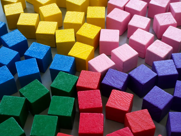 istock Segments of colored cubes as a symbol of unity and equality. 1502539001
