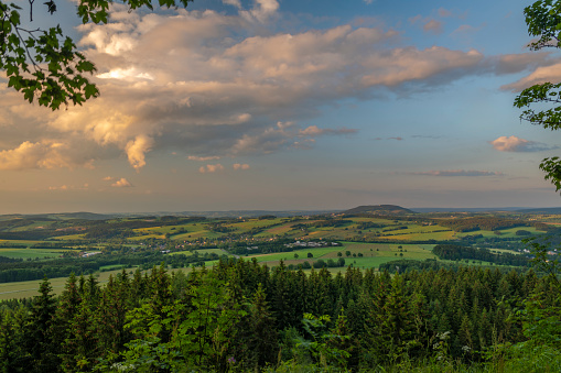 Clouds over coast landscape