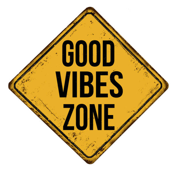 istock Good vibes zone vintage rusty metal sign 1502543391