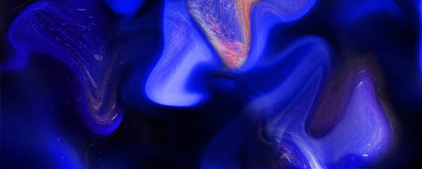 istock Abstract blue smoke on a blurry background. Fractal art. Creative design. 1502543444